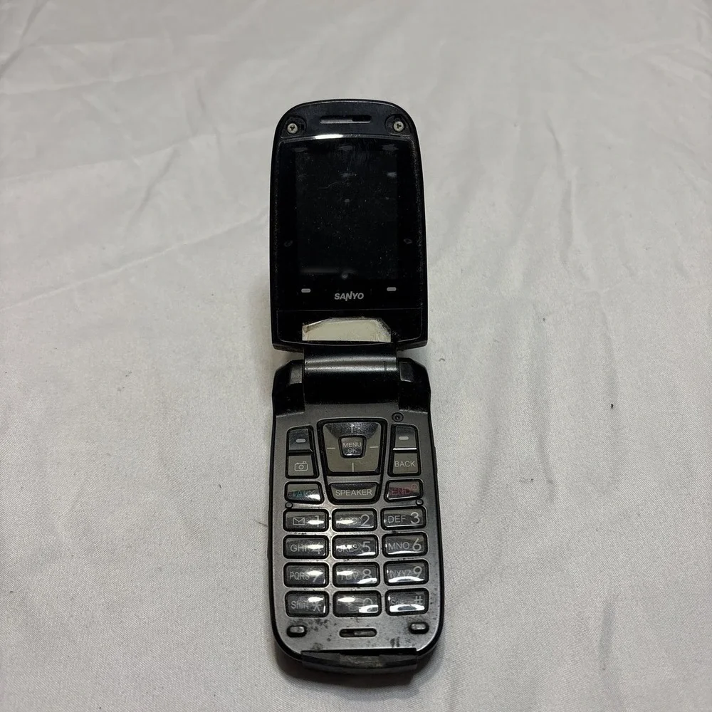 Sanyo SCP-2700 Sprint Flip Phone Black Vintage 3G CDMA Cellular Mobile Device